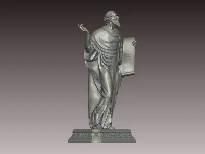 Ancient Philosopher Statue 3D print model