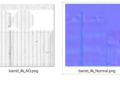 Wooden barrel Low-poly 3D model