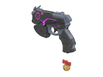  DVa Blaster Black Cat Skin - Overwatch - Commercial - STL 3D print model