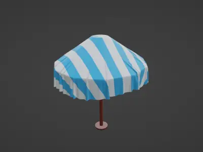sunshade - umbrella - Patio Parasol Low-poly 3D model
