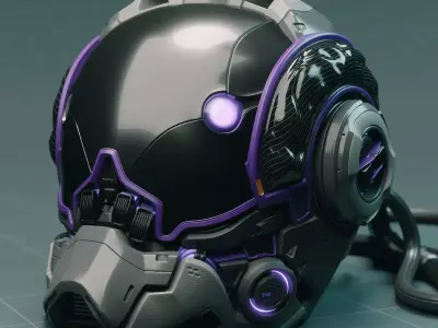 Sci-fi Helmet 3D model