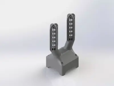 Boxing glove dryer uses one 120mm fan and support free 3D print model