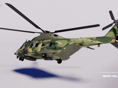 NH90 Tactical Helicopter 3D model