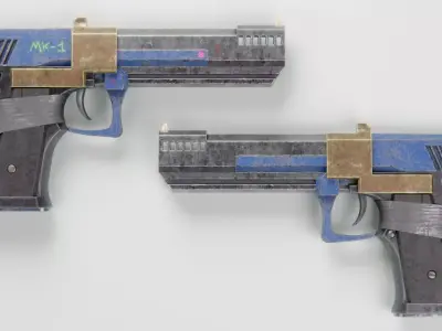 Mutineer MK-1 Handgun Low-poly 3D model