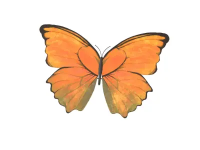 Butterfly v1 006 Low-poly 3D model