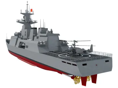 HQ022 battle ship Vietnam 3D model