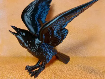 Halloween Raven STL Free 3D print model
