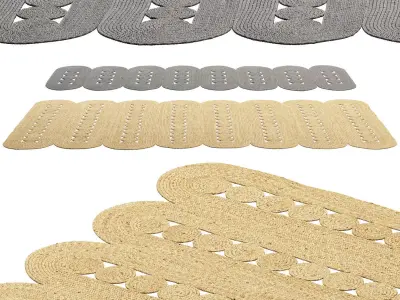 Safavieh Hajri Jute Rugs part 2 2 options 3D model