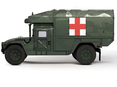 Humvee Military  M997A3 Ambulance 2018 3D model