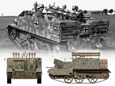 Bren Gun Carrier - BUC - German Army 3D model