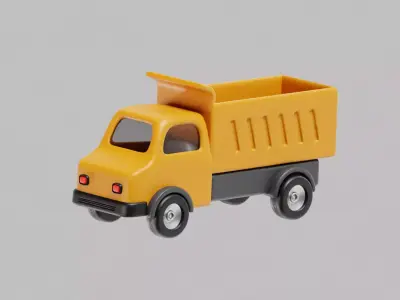 Dump Truck Cartoon Low-poly 3D model purchase