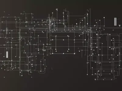 Electrical piping in building 3D model
