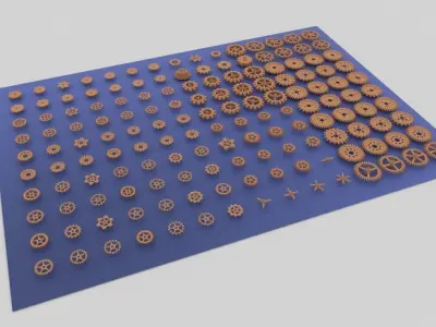 Gears kitbash V2 3D model