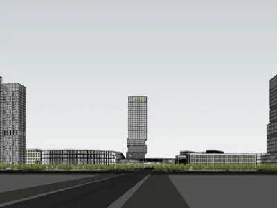 SU model of SouFun headquarters commercial office building 3D model