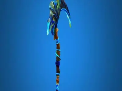 Water Element Scythe Low-poly 3D model