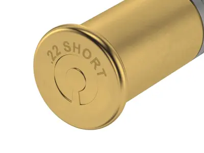 Bullet 22 SHORT Low-poly 3D model