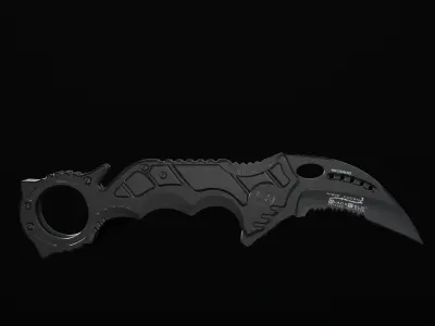 Battle knife Low-poly 3D model Low-poly 3D model