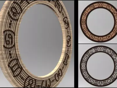 ZODIAC MIRROR FRAME Free 3D print model
