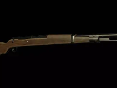 Mauser 98k Low-poly 3D model
