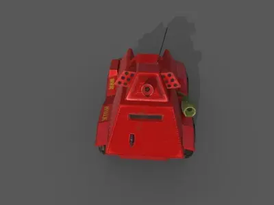stylized tank Low-poly 3D model