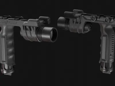 SureFire M900A - Vertical Foregrip Flashlight - Game Asset Low-poly 3D model