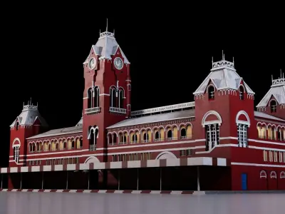 Chennai Central Railway Station - 3D Model 3D model