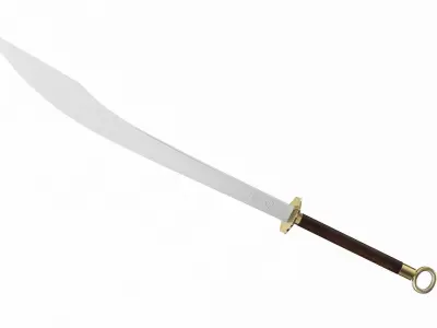Baguadao sword Low-poly 3D model