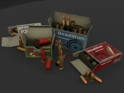 Ammo Box Pack Game Ready Low-poly 3D model