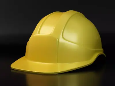 Construction Helmet Free low-poly 3D model