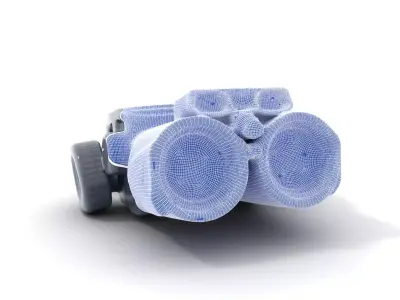 Tactical Binoculars Model Pack with Detailed Optics Low-poly 3D model