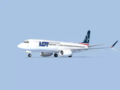 Boeing 737-800 Max Polish LOT 3D model