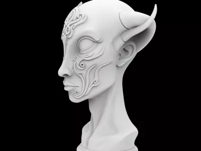 Alien Spirit Sculpture 3D Print Model 3D print model purchase