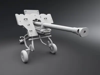 280mm sPzB 41 Scale model 3D print model