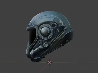 Combat Helmet Game-Ready 3D Model with PBR Textures Low-poly 3D model