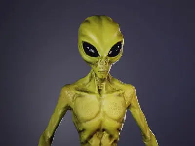 Alien monster Low-poly 3D model get