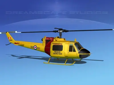 Bell UH-1B Iroquois Canada Rescue 3D model