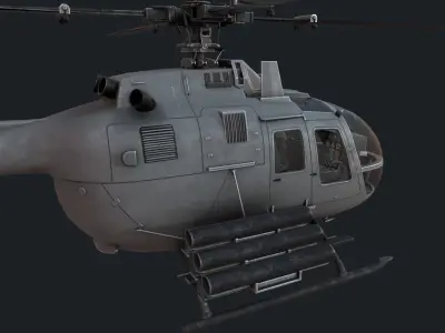 MBB Bo 105 Low-poly 3D model