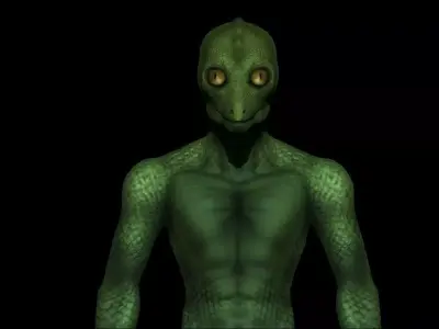 Reptilian Alien - Classic Lizard-Man - Aliens Free low-poly 3D model