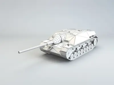 Low Poly Jagdpanzer IV L70 tank destroyer Low-poly 3D model