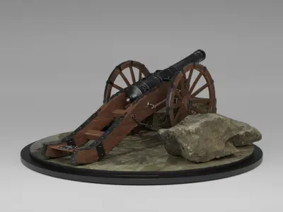 17th century  dutch signal cannon 3D model