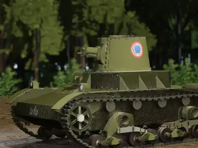 tank ww2 thai army Free 3D model