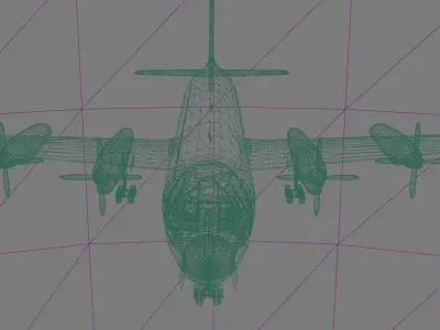 Ilyushin Il-38 Maritime Patrol ASW Aircraft Low-poly 3D model