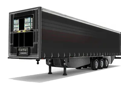 Semi Trailer Low-poly 3D model