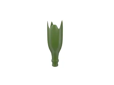 Broken Bottle v1 001 Low-poly 3D model