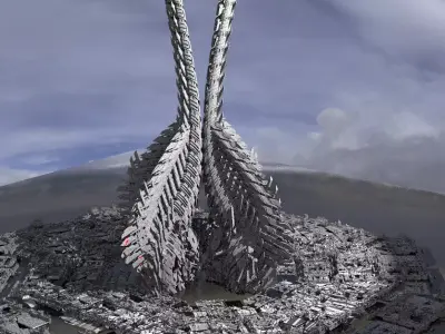 Spiral Spin Tower 3D model