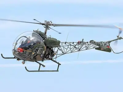 Bell H-13 Sioux 3D model