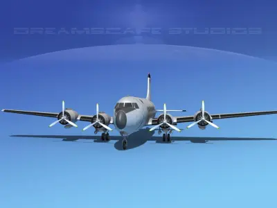 Douglas DC-4 Bare Metal 3D model
