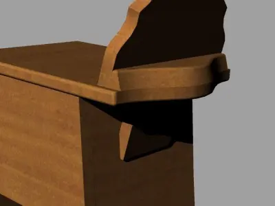 ancient chair Low-poly 3D model