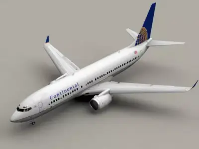 Boeing 737-800 Continental Airlines 3D model