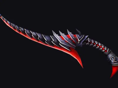 Dagger Dark Short Blade Sharpener Military Wedge Grinding Low-poly 3D model